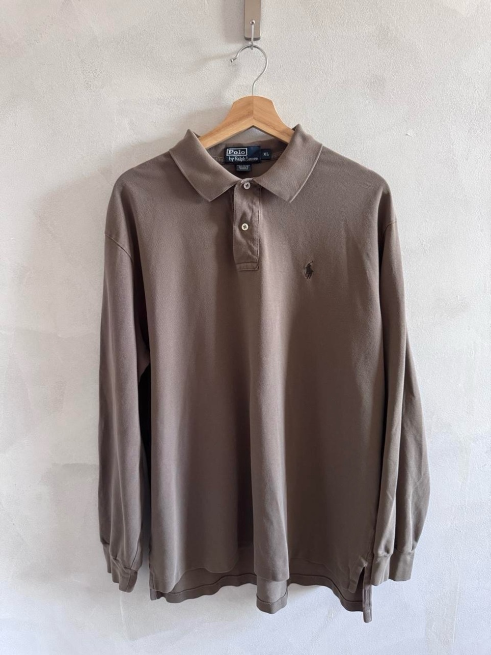 Ralph Lauren Long Sleeve Polo Shirt - Taupe Brown